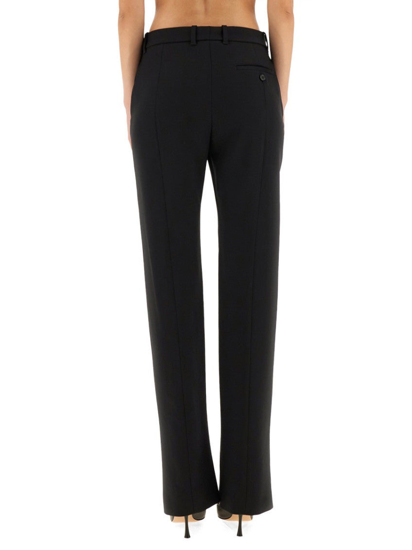 Black Straight Flat Front Pants 2