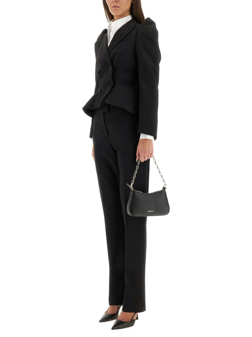 Black Straight Flat Front Pants 3