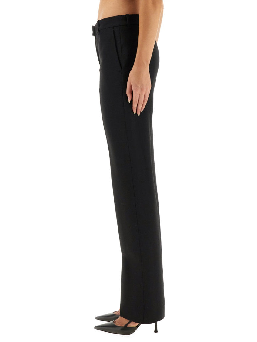 Black Straight Flat Front Pants 4