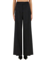 Black Wide Flat Front Pants 1