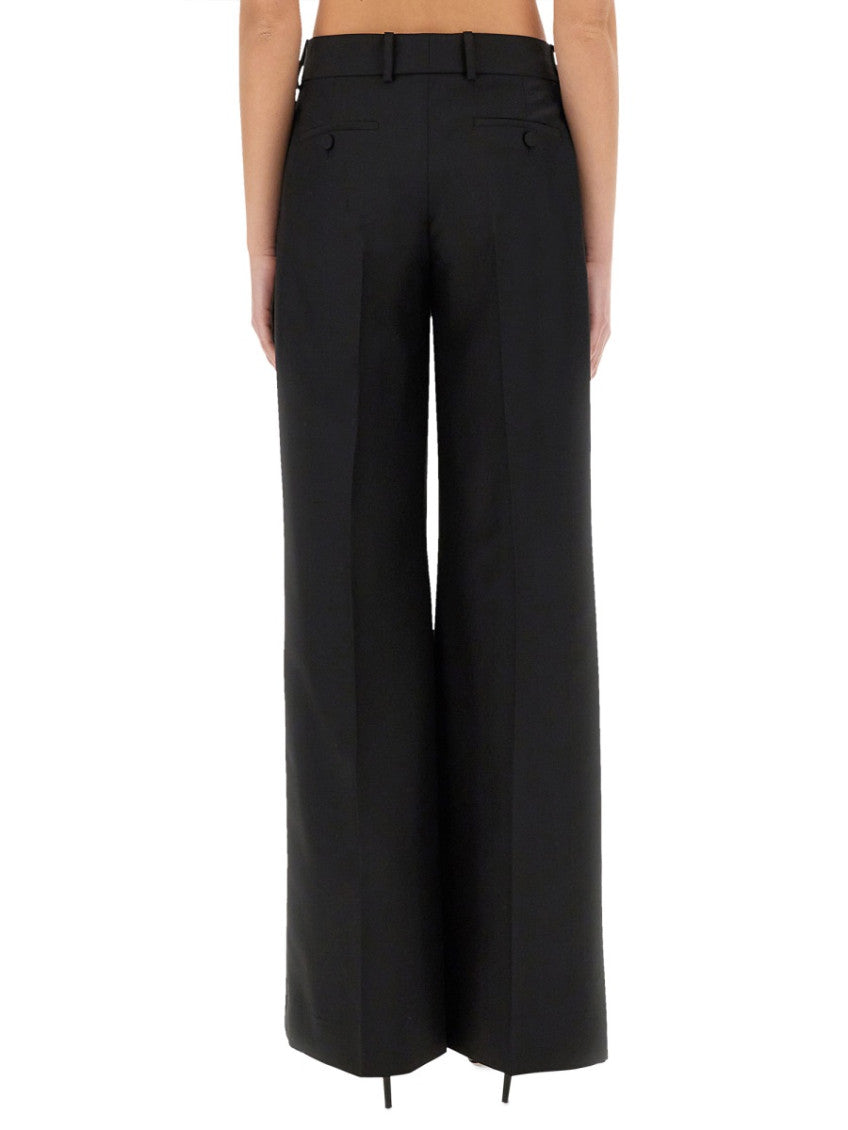 Black Wide Flat Front Pants 2