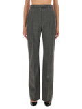 Grey Straight Flat Front Pants 1