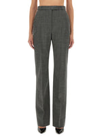 Grey Straight Flat Front Pants 1