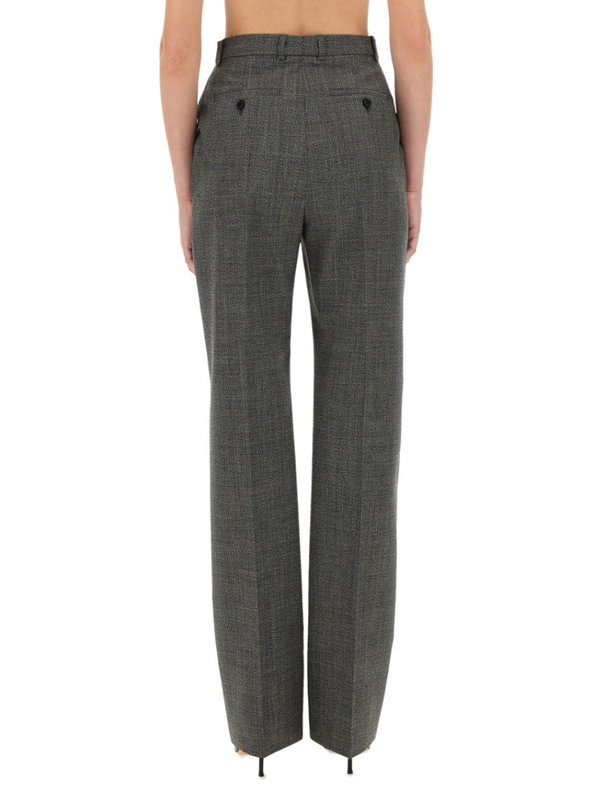 Grey Straight Flat Front Pants 3