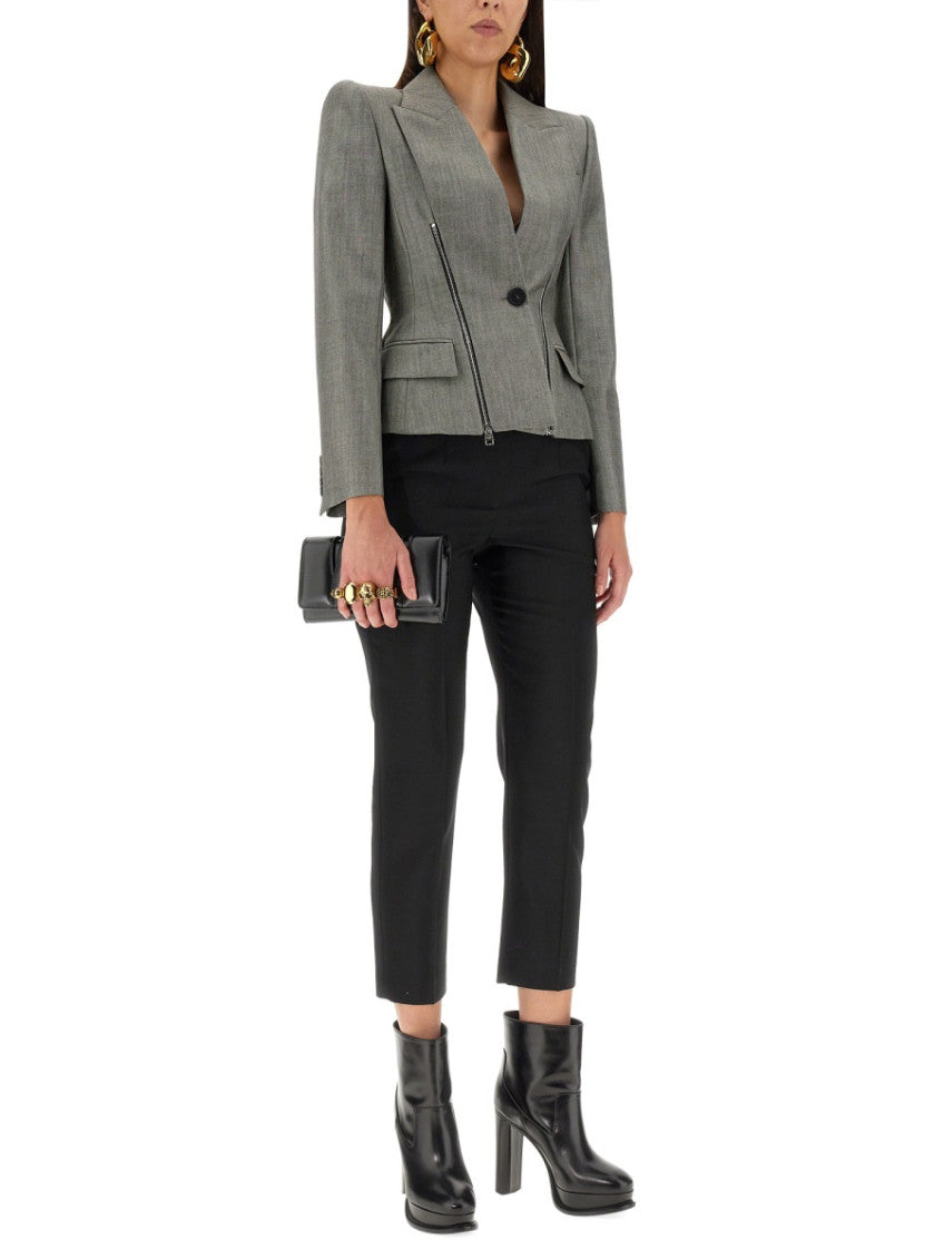 Black Slim Flat Front Pants 2