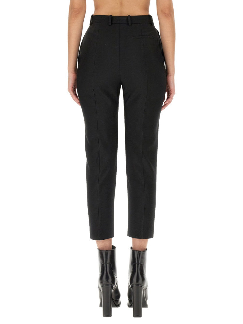 Black Slim Flat Front Pants 3