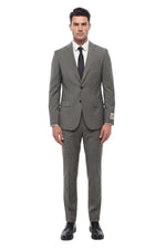 Grey Notched Lapel Suit 1