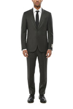 Dark Grey Notched Lapel Suit 1