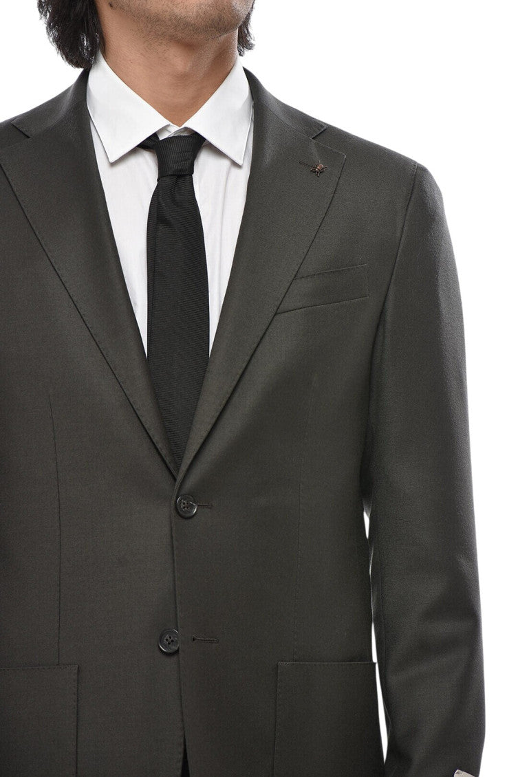 Dark Grey Notched Lapel Suit 3