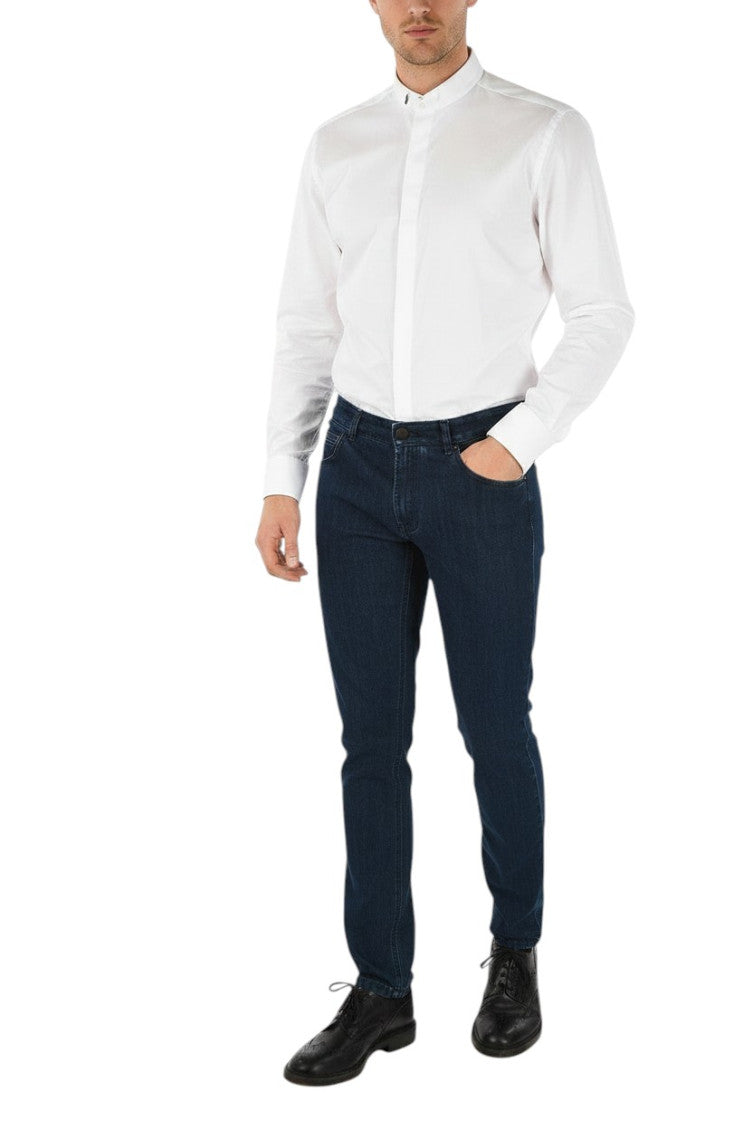 Blue Mid Rise Jeans 2