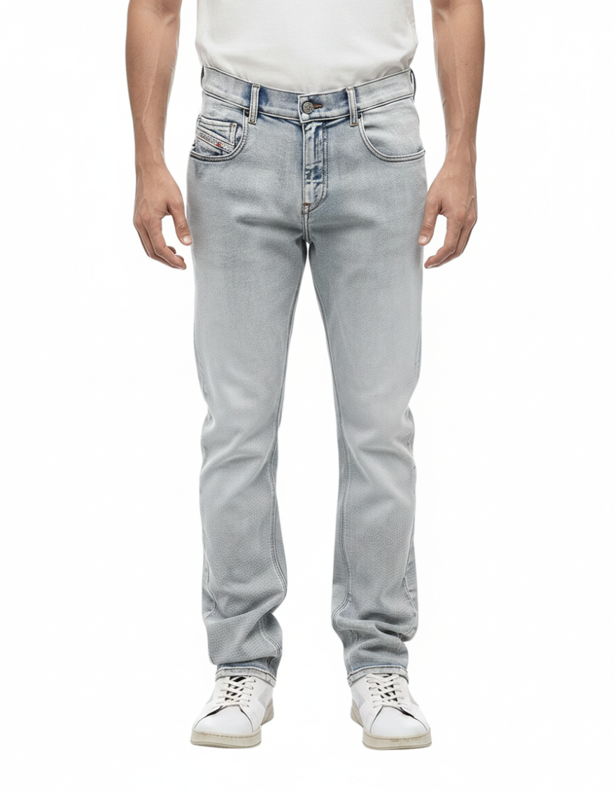 Light Blue Straight Jeans 1