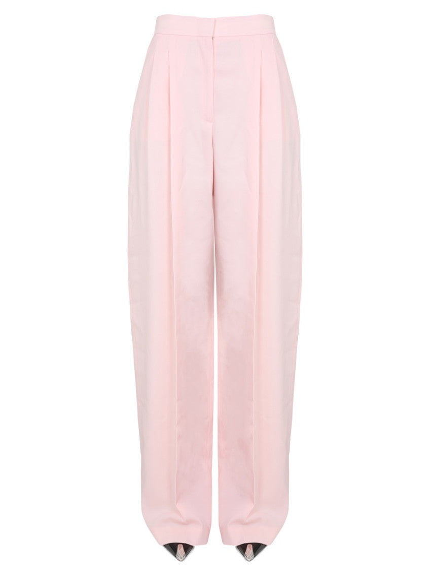 Pink Relaxed Pleated Pants 1
