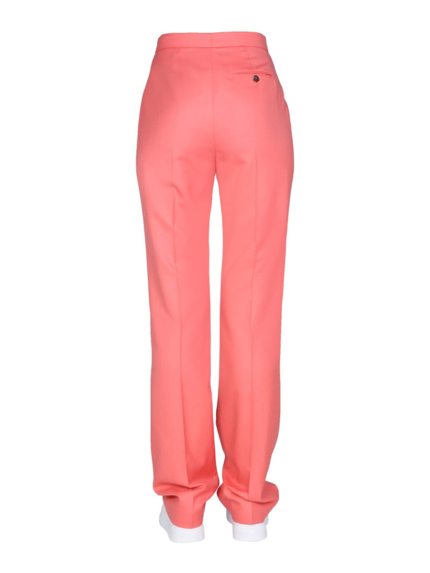 Red Straight Flat Front Pant 2