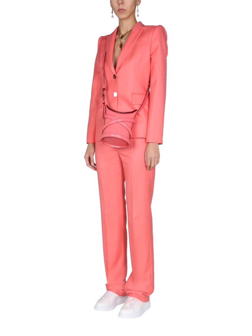 Red Straight Flat Front Pant 3