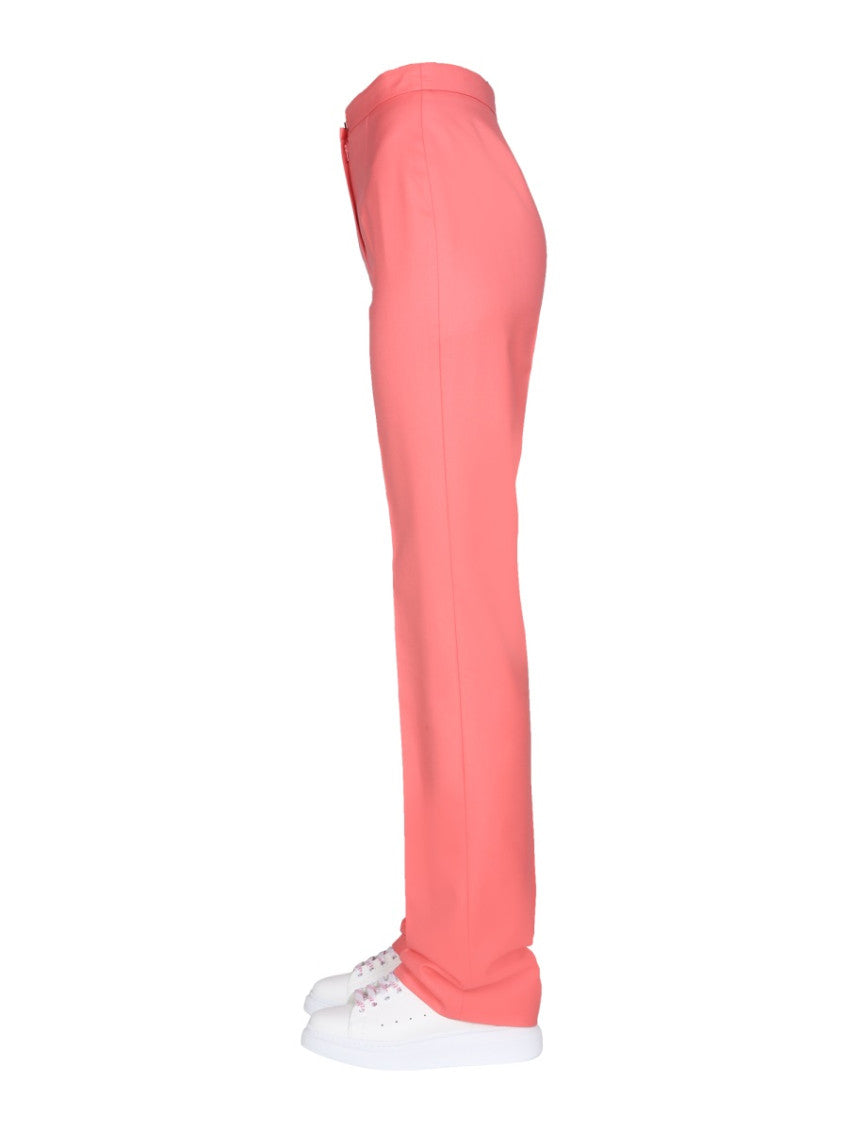 Red Straight Flat Front Pant 4