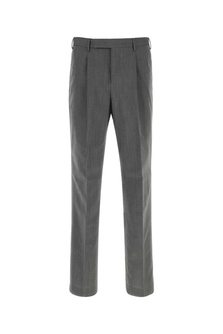 Grey Tailored Pleated Pants 1