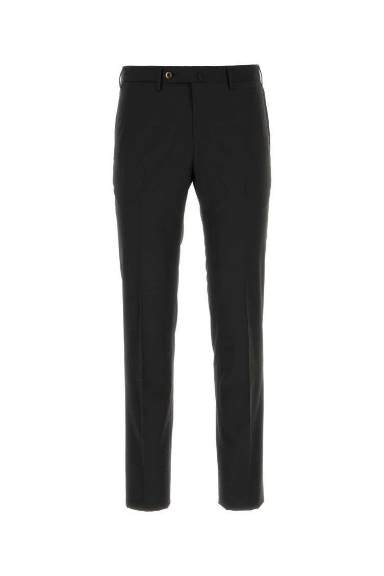 Black Slim Flat Front Pants 1