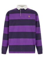Purple Stripes Full Sleeves Polo 1