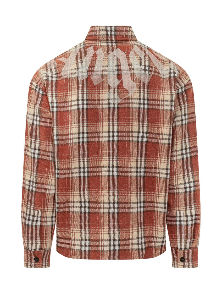 Orange Regular Check Shirt 2