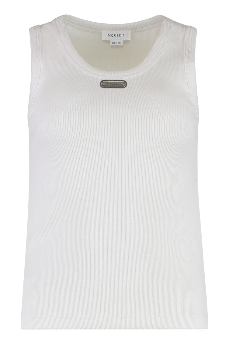 White Textured Round Neck Top 1