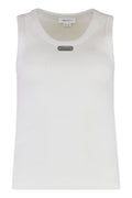 White Textured Round Neck Top 1