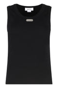 Black Textured Round Neck Top 1
