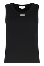 Black Textured Round Neck Top 1