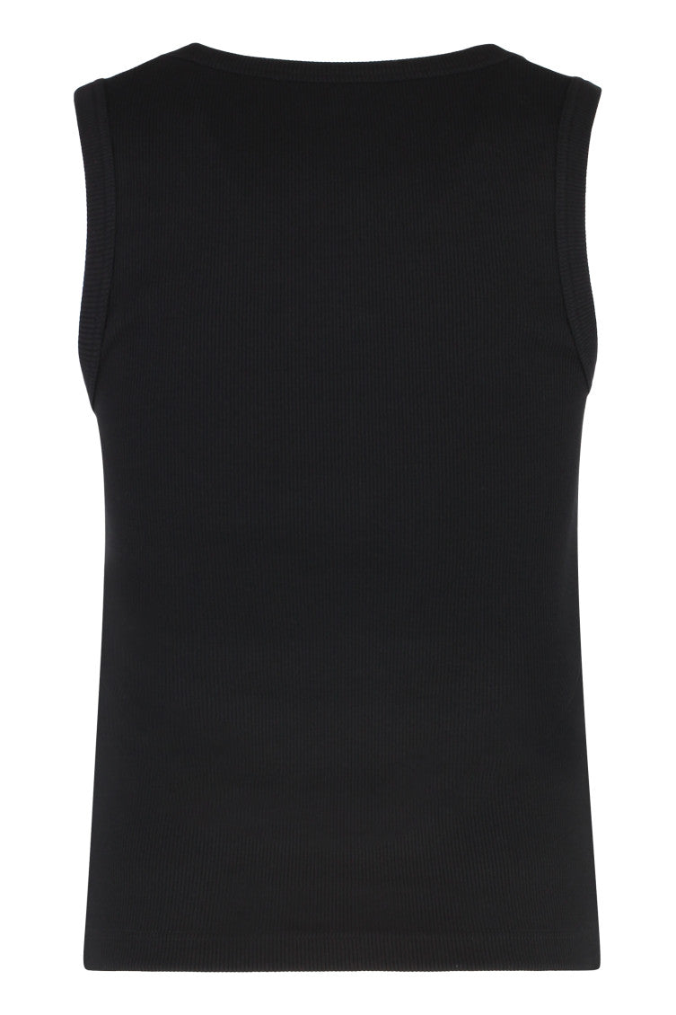 Black Textured Round Neck Top 2