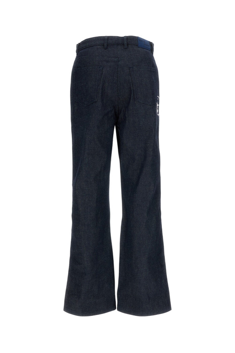 Dark Blue Flared Jeans 2