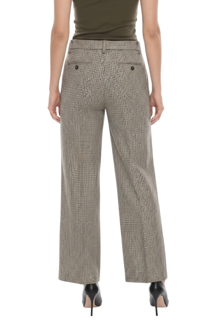 Beige Regular Flat Front Pants 2