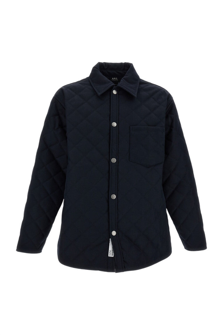Dark Blue Quilted Jacket 1