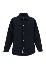 Dark Blue Quilted Jacket 1