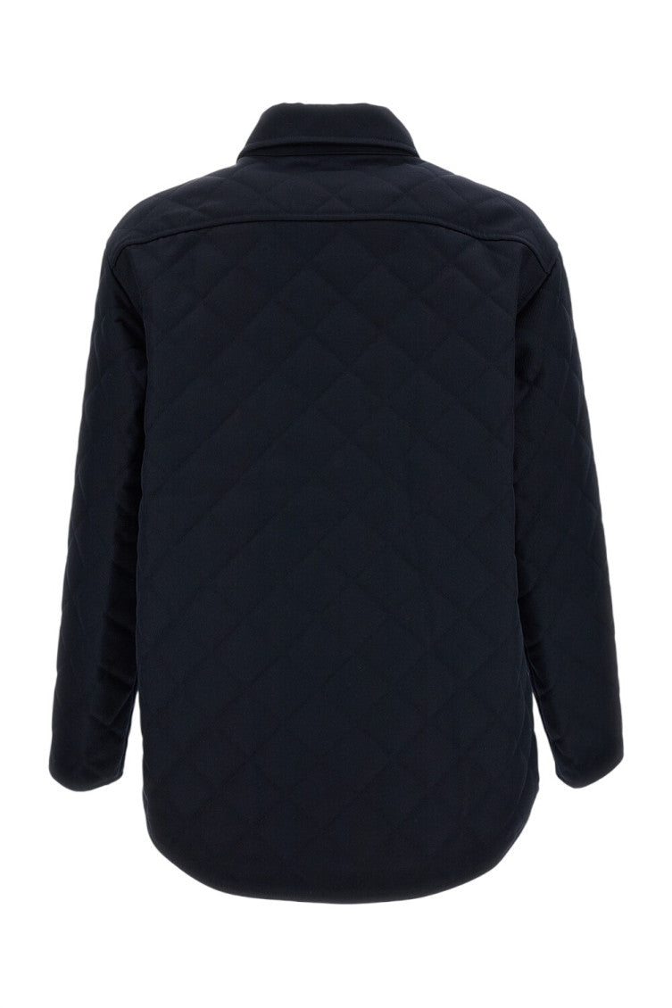 Dark Blue Quilted Jacket 2