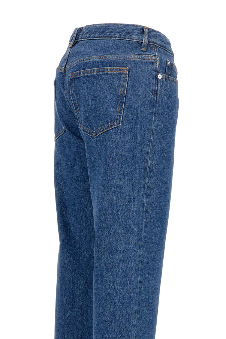 Blue Mid Rise Jeans 3