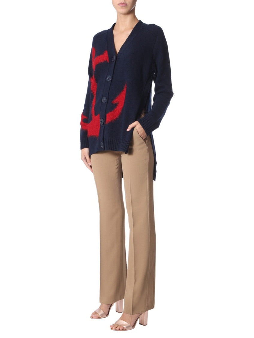 Beige Straight Flat Front Pants 3