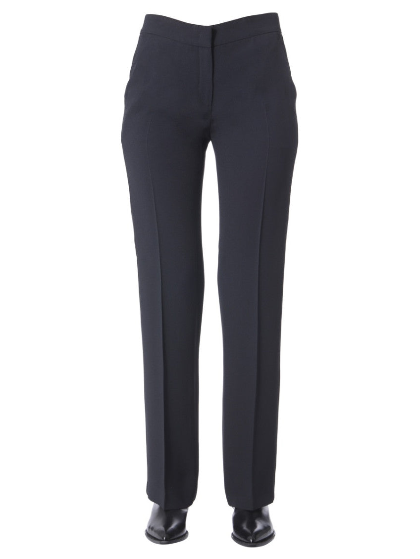 Black Straight Flat Front Pants 1