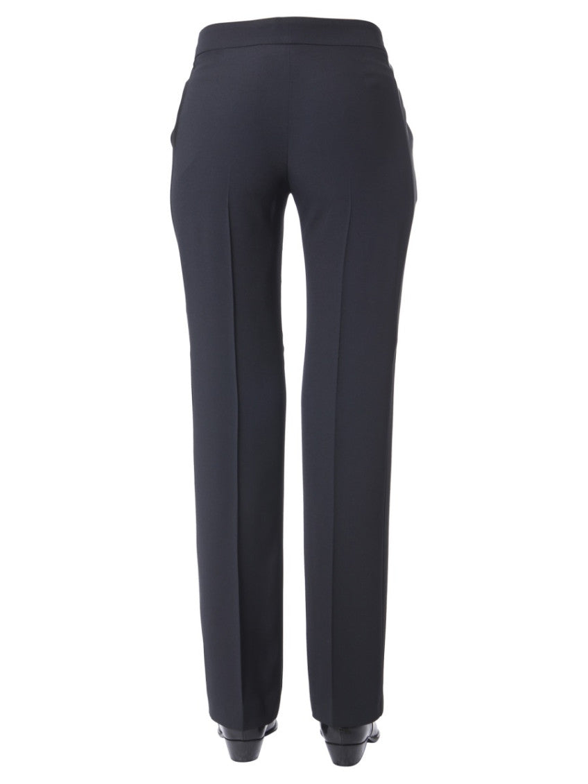 Black Straight Flat Front Pants 3