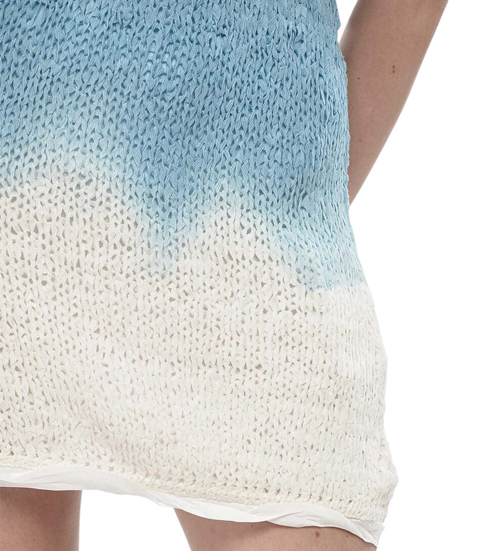 Sky Blue Ombre Mini Skirt 3