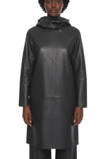 Black Solid Hood Jacket 1
