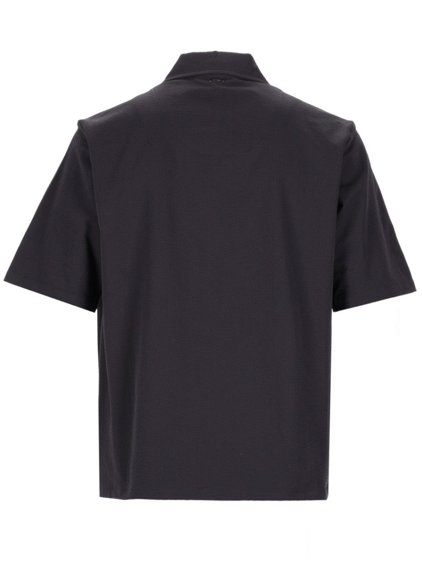Navy Blue Textured Shirt 2