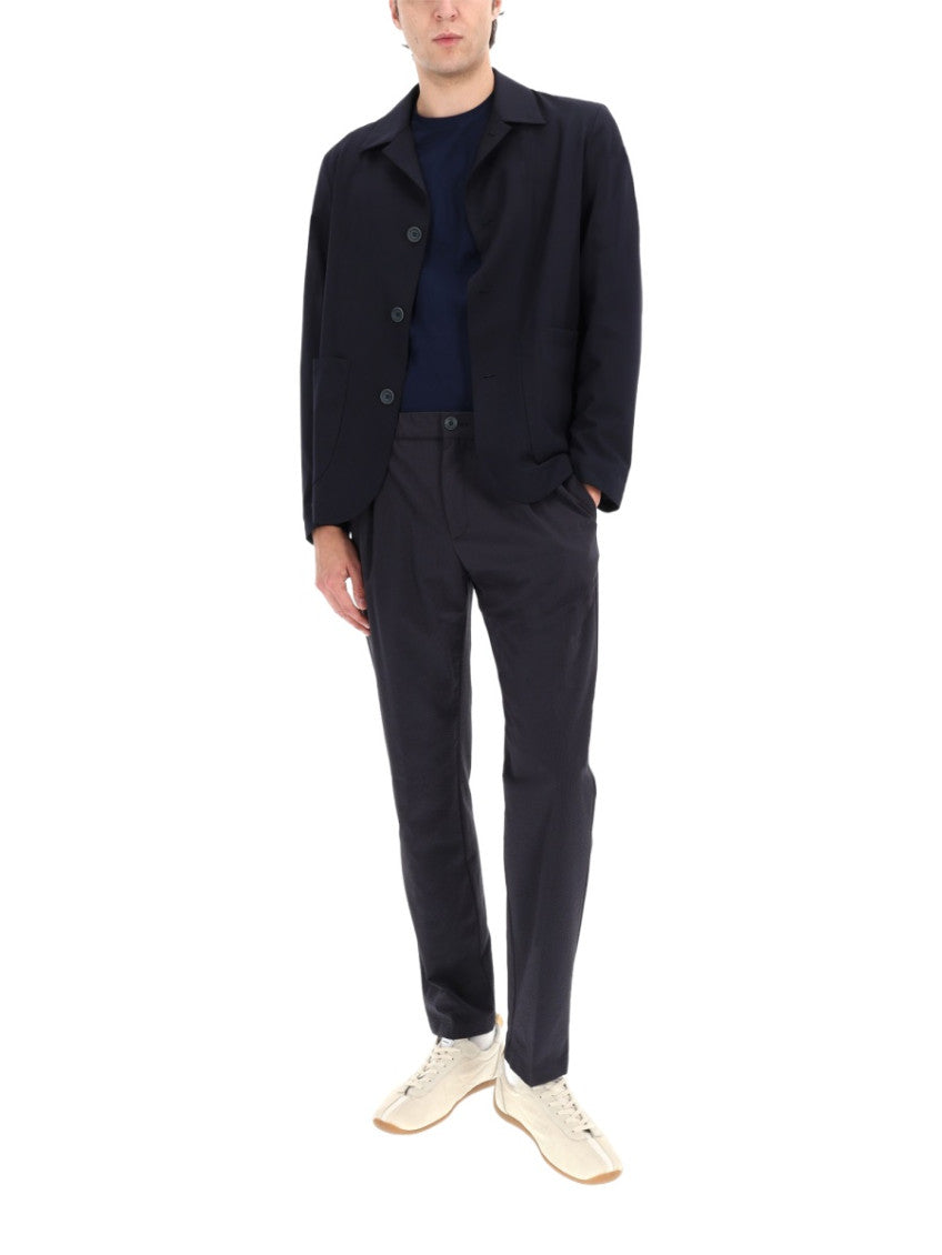 Navy Blue Shirt Collar Jacket 3