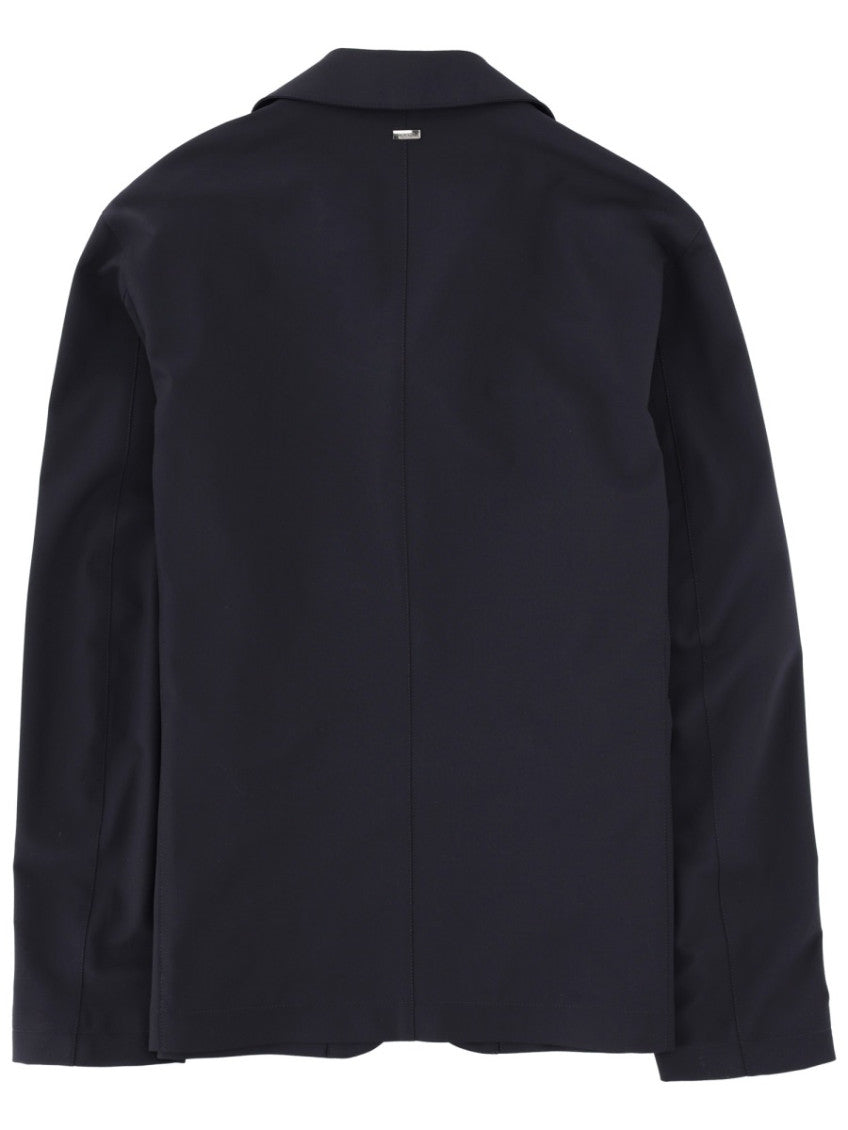 Navy Blue Shirt Collar Jacket 4