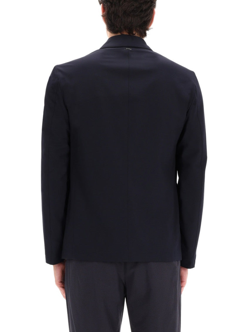 Navy Blue Shirt Collar Jacket 5