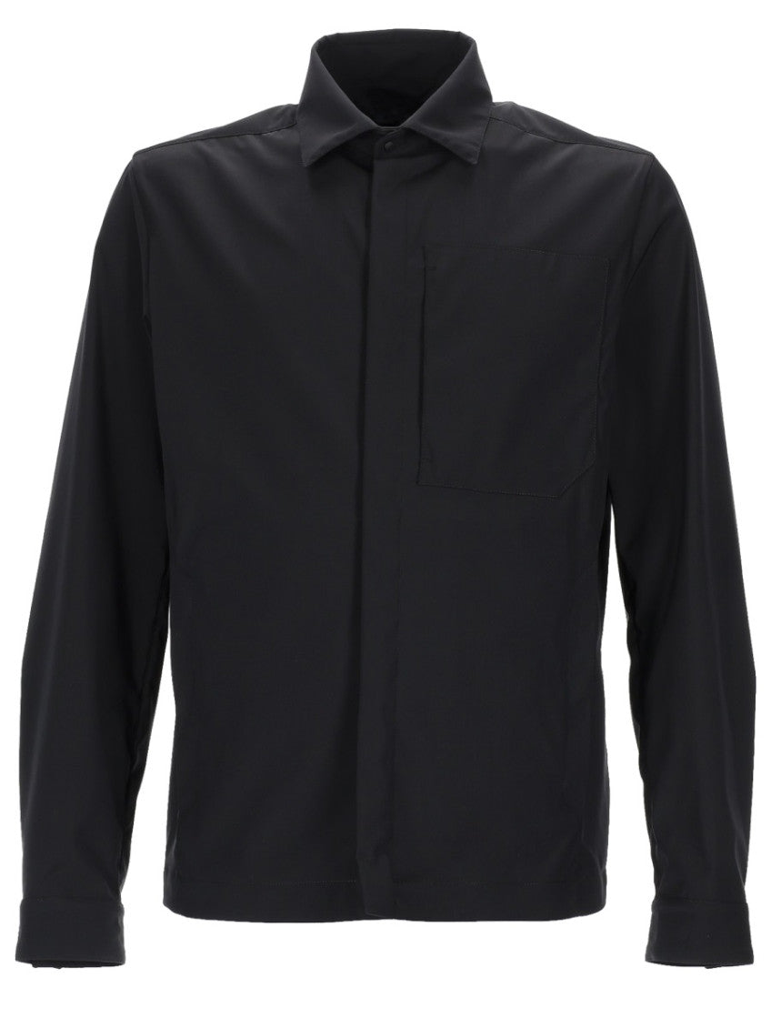 Black Regular Solid Overshirt 1