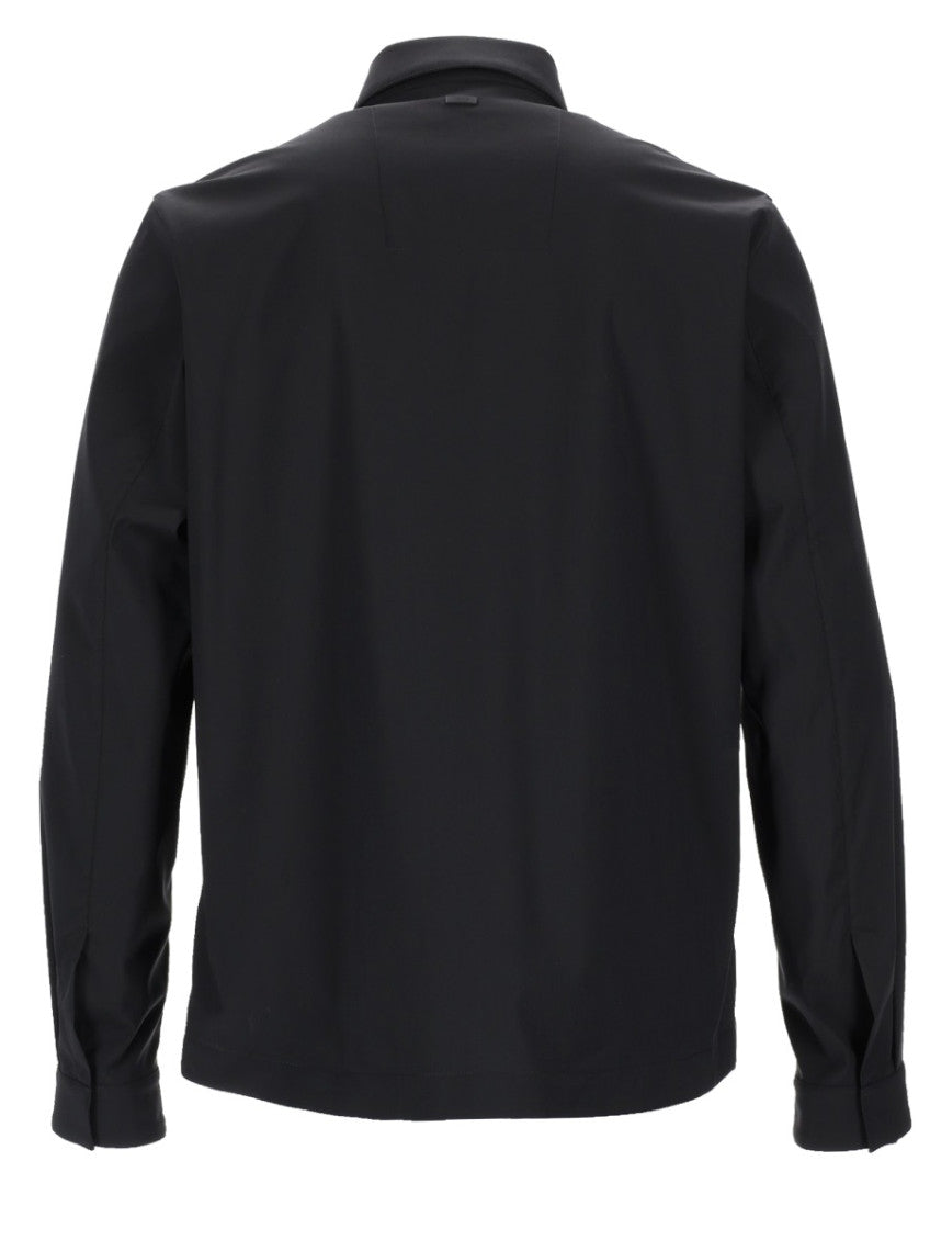 Black Regular Solid Overshirt 2