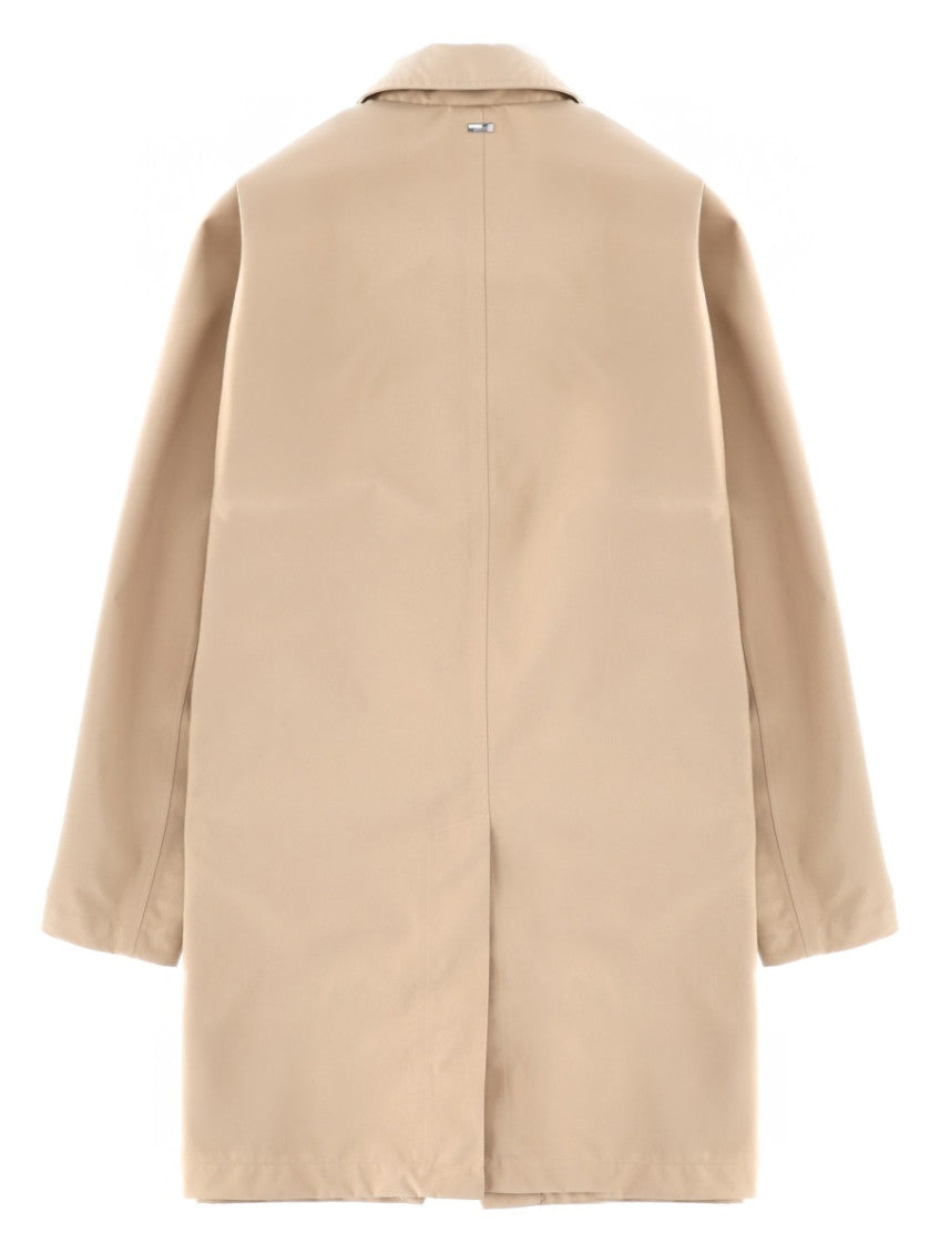 Beige Regular Solid Raincoat 2