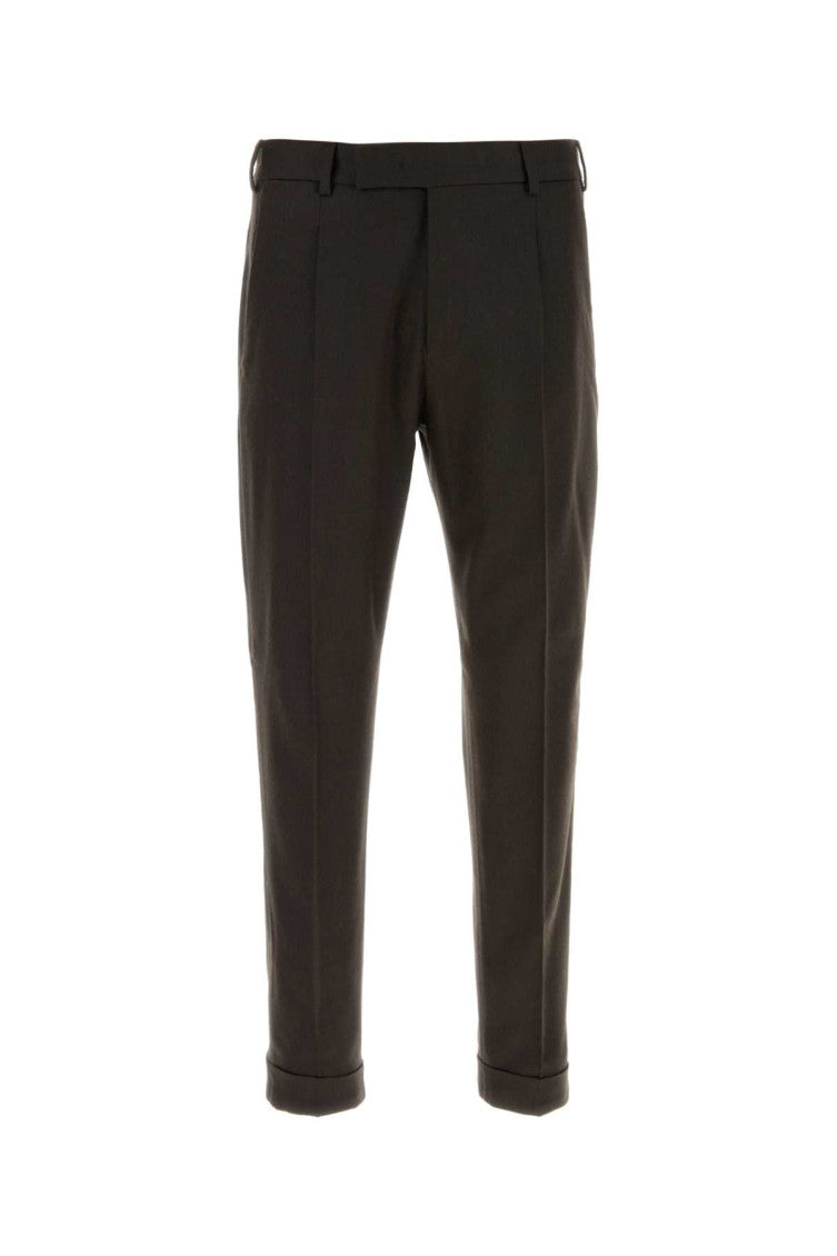 Dark Brown Tapered Pants 1