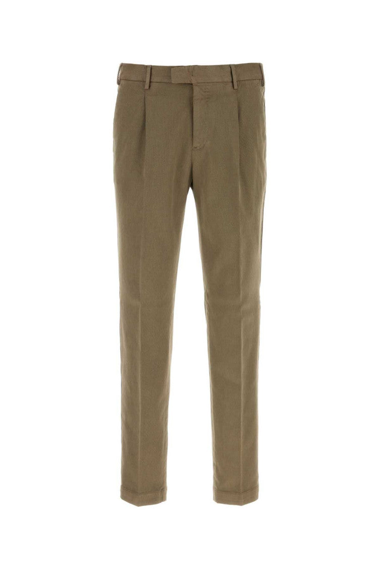 Olive Tapered Pleated Pants 1