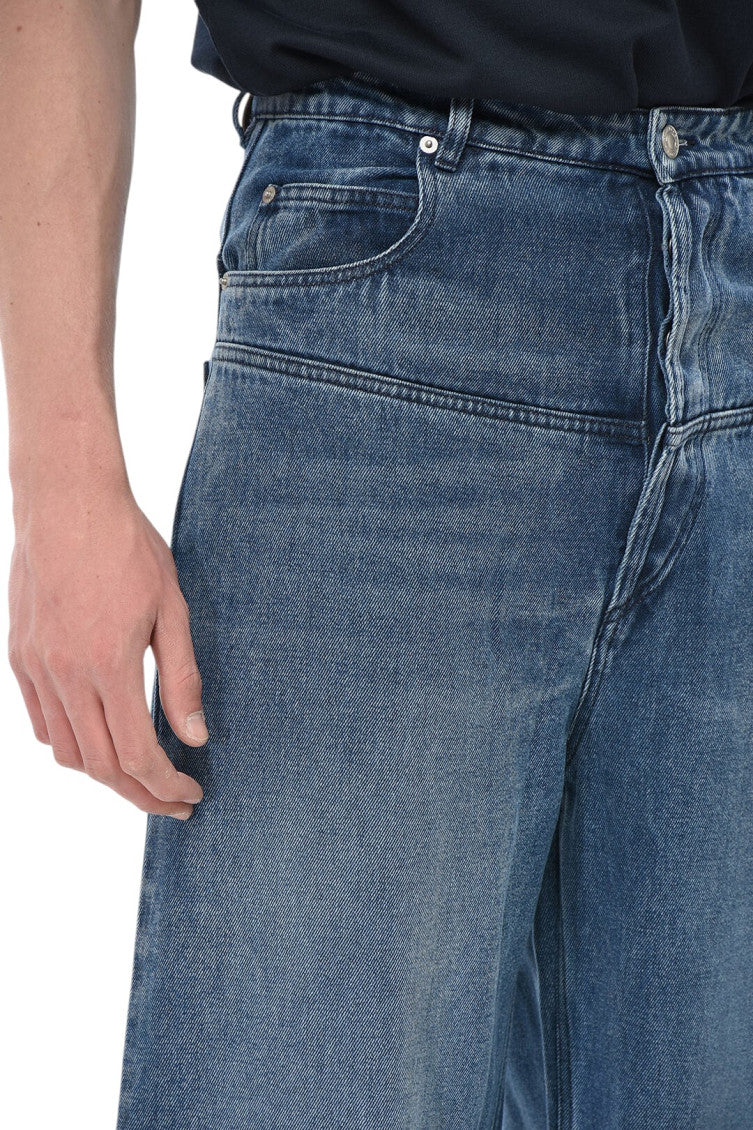 Blue High Rise Jeans 4