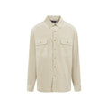 Beige Relaxed Corduroy Shirt 1